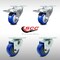 Service Caster 3 Inch SS Blue Polyurethane Top Plate Caster Total Lock Brakes SCC, 2PK SCC-SSTTL20S314-PPUB-BLUE-2-S-2 - alternate 3